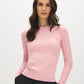 Zephyr Cable Knit Crew Neck Sweater - Woman Wearing Long Sleeve Knitwear - Suzy Shier