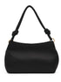 Brown/Gold Woven Satin Bag with Jeweled Top Handle - Elegant Evening Accessory - Le Chateau