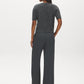 Charcoal Embellished Crew Neck Knit Sweater - Back View - Suzy Shier