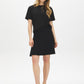 Black Pleated Sweater Knit Flippy Mini Skirt - Woman Wearing Lightweight Knit Skirt - Suzy Shier