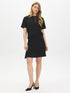 Black Pleated Sweater Knit Flippy Mini Skirt - Woman Wearing Lightweight Knit Skirt - Suzy Shier