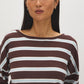 Striped Dolman Sleeve Knit Sweater - Close-up Fabric Detail - Suzy Shier