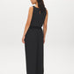 Black Pull-On Satin Pants with Elastic Back - Back View - Suzy Shier