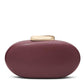 Black and Gold Faux Leather Clutch - Alternative Color Front View - Le Chateau