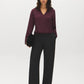 Wine Tasting Crossover Front Woven Top - Front View - Suzy Shier