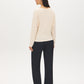 Beige Melange Batwing Sleeve Hacci Knit Top - Back View - Suzy Shier