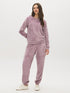 Lalic Braid Pattern PJ Set - Woman Wearing Soft Plush Pajamas - Suzy Shier