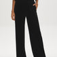 Black Velvet Wide-Leg Pull-On Pants - Front View - Suzy Shier