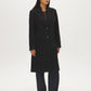 Mid Grey Melange Single-Breasted Faux Wool Coat - Front View - Suzy Shier