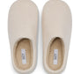 Cream Microfiber Cozy Clog Slipper - Top View - Suzy Shier