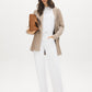 Pebble Melange Ribbed Front Duster Cardigan - Front View - Suzy Shier