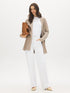 Pebble Melange Ribbed Front Duster Cardigan - Front View - Suzy Shier