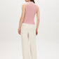 Zephyr Sleeveless Ribbed Funnel Neck Sweater - Back View - Suzy Shier