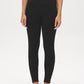 Black High-Rise Skinny Knit Pants - Front View - Suzy Shier