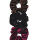 Multi-Color Velour Scrunchies Set - Top View - Suzy Shier
