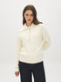 Snow White Quarter-Zip Cable Knit Sweater - Woman Wearing Cozy Knit Top - Suzy Shier