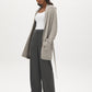 Dolphin Melange Cable Knit Shawl Collar Duster Sweater - Front View - Suzy Shier