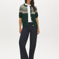 Forest Biome Short Sleeve Raglan Knit Cardigan - Front View - Suzy Shier