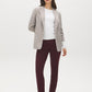 Winetasting Faux Suede Slim Leg Pull-On Pant - Woman Wearing Stretch Knit Pants - Suzy Shier