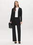 Black Ribbed Knit Duster Sweater - Front View - Suzy Shier