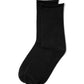 Black Solid Knit Socks - Close-up of Soft Cotton Blend Fabric - Suzy Shier