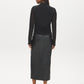 Jet Black Mesh Blouse with Shirring - Back View - Suzy Shier