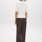 Snow White Mock Neck Cable Knit Sweater - Back View - Suzy Shier