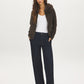 Chocolate Brown Hooded Sweater with Detachable Faux Fur Trim - Front View - Suzy Shier