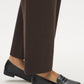 Black Faux Leather Penny Loafer - Side Profile View - Suzy Shier