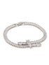 Silver Overlapping CZ Bracelet - Close-up of Sparkling Design - Suzy Shier