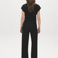 Black Shimmer Knit Wide-Leg Pull-On Pant - Back View - Suzy Shier