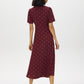 Zinfandel Polka Dot Flowy Shirt Dress - Back View - Suzy Shier