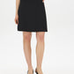 Black Pleated Sweater Knit Flippy Mini Skirt - Front View - Suzy Shier