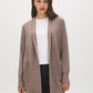 Quinoa Melange Ribbed Knit Duster Cardigan - Front View - Suzy Shier