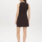Milk Chocolate Sleeveless Knit Sweater Dress with Button Detail - Back View - Suzy Shier