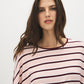 Striped Jersey Top - Close-up Fabric Detail - Suzy Shier