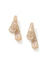 Gold and Silver Front-Back Crystal Earrings - Front View - Suzy Shier