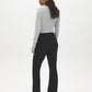 Black Pull-On Fit & Flare Knit Pants - Back View - Suzy Shier