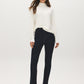 Indigo Rinse High-Rise Slim Leg Denim Pant - Woman Wearing Slim Fit Ankle-Length Jeans - Suzy Shier