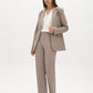 Scarab Pull-On Straight Leg Pant with Waist Tabs - Woman Wearing Clean Front Trousers - Suzy Shier
