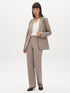 Scarab Pull-On Straight Leg Pant with Waist Tabs - Woman Wearing Clean Front Trousers - Suzy Shier