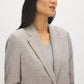 Driftwood Ruched Sleeve One-Button Blazer - Front View - Suzy Shier