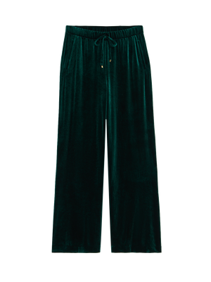 Pantalon en velours à jambe large Dk Green