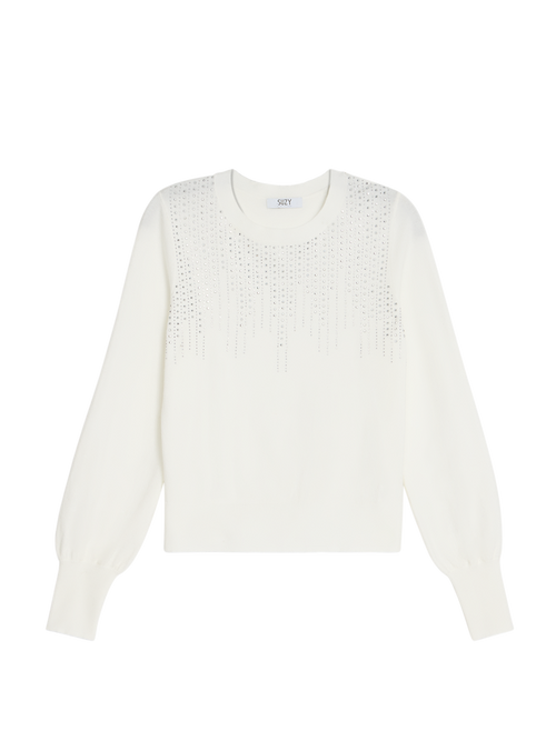 Sequin Detail Round Neck Sweater