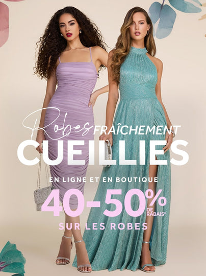 Magasinez 40-50% de rabais sur les nouvelles robes de printemps chez Le Château.