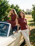 Syrah Ribbed Knit Crew Neck Sweater - Front View - Suzy Shier
