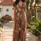 Printed Metallic Gown