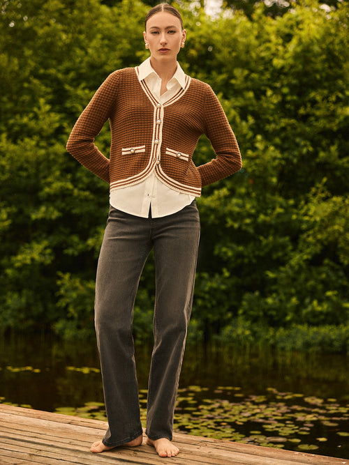 Dark Wash Straight-Leg Jeans