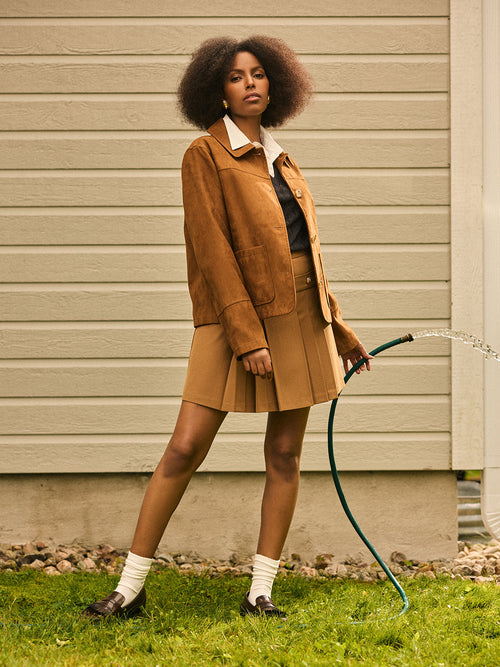 Faux Suede Jacket