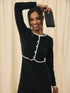 Contrast Trim Mini Sweater Dress Contrast Trim Mini Sweater Dress